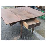 Early Farm Dropleaf  Work Table dovetailed