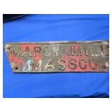 Industrial Cast Iron plaque " NARCY MILL "  19q9