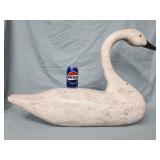 Ed "Gill" Gray oversized swan decoy.  Signed on