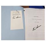 "Save the Tiger" Movie Script , autographed by