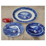 3 B & O Railroad platters Centenary Colonial