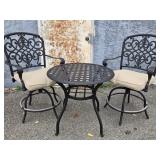 Cast Aluminum 3 pc. Bistro set  , 30" Round Table