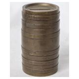 Trench Art Bank, screw on cap measures 4"h 2.25"
