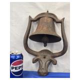 Cast Iron Steer Bell  12"h 8"w look at pictures