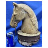 Cast Iron Horse Hitching Post top ,measures 15"h