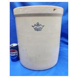 5 gallon stoneware crock.   Some crazing.   14"