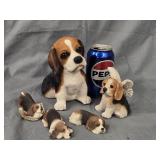 Sand Cast Beagle Lot  - Beagle musical figurine ,