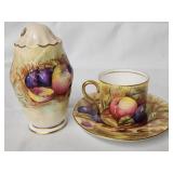 Aynsley  "Orchard Gold" bone Chinese demitasse