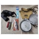 Jason binoculars,  4 pocket knives, Vintage P