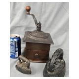 Lot - old Coffee Grinder as found , Miniature sad