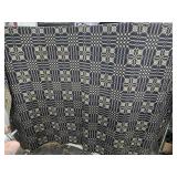 Black and Beige Coverlet - Colonual Coverlet made
