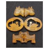 3 Apple Juice interlocking belt buckles.
