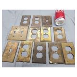 Vintage Brass outlet and switch plate covers.