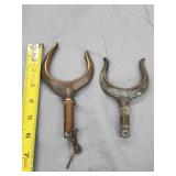 2 vintage bronze oarlocks.  Look at the photos