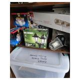 Lighting and more- 3 Motion lights , 2 solar lamp