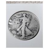 1939 silver Walking Liberty Half dollar coin.