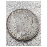 1921 D Morgan Silver Dollar coin.  Denver mint