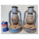 2 As Found Dietz Lanterns with kerosene.   Pick