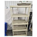 Plastic shelf measures 36"ï¿½24" 6