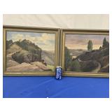2 W. Muller  Oil paintings on board both dared
