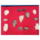 Local Cecil County arrow heads and point.   In
