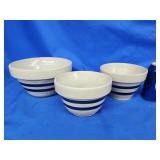 3 vintage stoneware Robinson Ransbottom Pottery