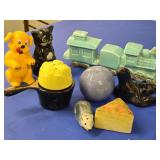 21 Novelty Salt and Pepper Shaker Sets - black