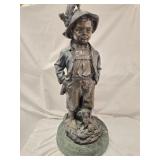 ' Alpine Boy ' Bronze Sculpture by Haubner ,