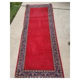 Persian Bijar rug.  36c x 94'