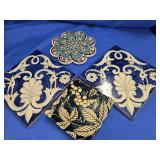Blue and White lot-  PIr Italian Majolica  8" sq.