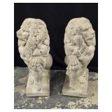 Pair Lions, Concrete Statuary  for Driveway,