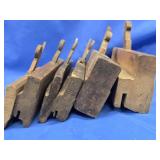 6 Wood Moulding planes , all have blades,