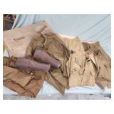 World War I military uniforms and canvas o