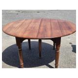 Victorian Walnut Oval Dropleaf Extension Farm