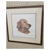 Golden Retriever Print signed Louis Frisino