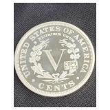 2 OZ Silver Round.  Round os Replica of 1913 V