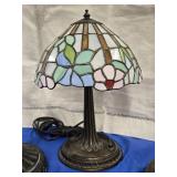 4 Lamps  - Leaded stain glass table lamp,  pair