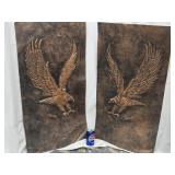 Pair Copper Relief Majestic American Eagles