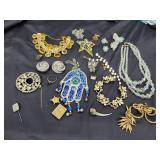 Costume jewelry.  Bracelet. Necklaces. Pins, 1958