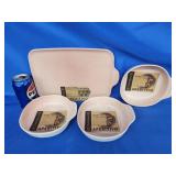4 Emile Henry Bake & Serve cookware.  3 Tapas