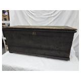 19th Century Primitive Pine Toolbox,  dovetailed,