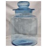 MCM 12' Apothecary Jar - Large light blue  blown