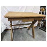 Primitive Sawbuck Table with drawer , dovetailrd