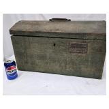 Circa 1860 Dovetailed Travel Trunk , tagged M
