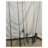 6 Fishing Rods- 5 Rods with Reels , 1rod only
