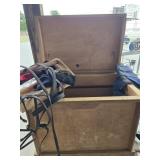 Custom made Saddlery Chest and contents leather