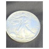 1986 Silver Eagle Dollar coin.   1 Troy Oz .999