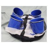 12 pcs Marlboro Miles enemal set.  4 mugs, 4