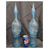 Pair Empoli-Rossini  bottles with original