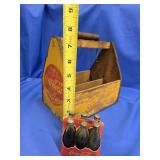 Vintage wood Coca-Cola 6 pack bottle carrier with